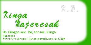 kinga majercsak business card